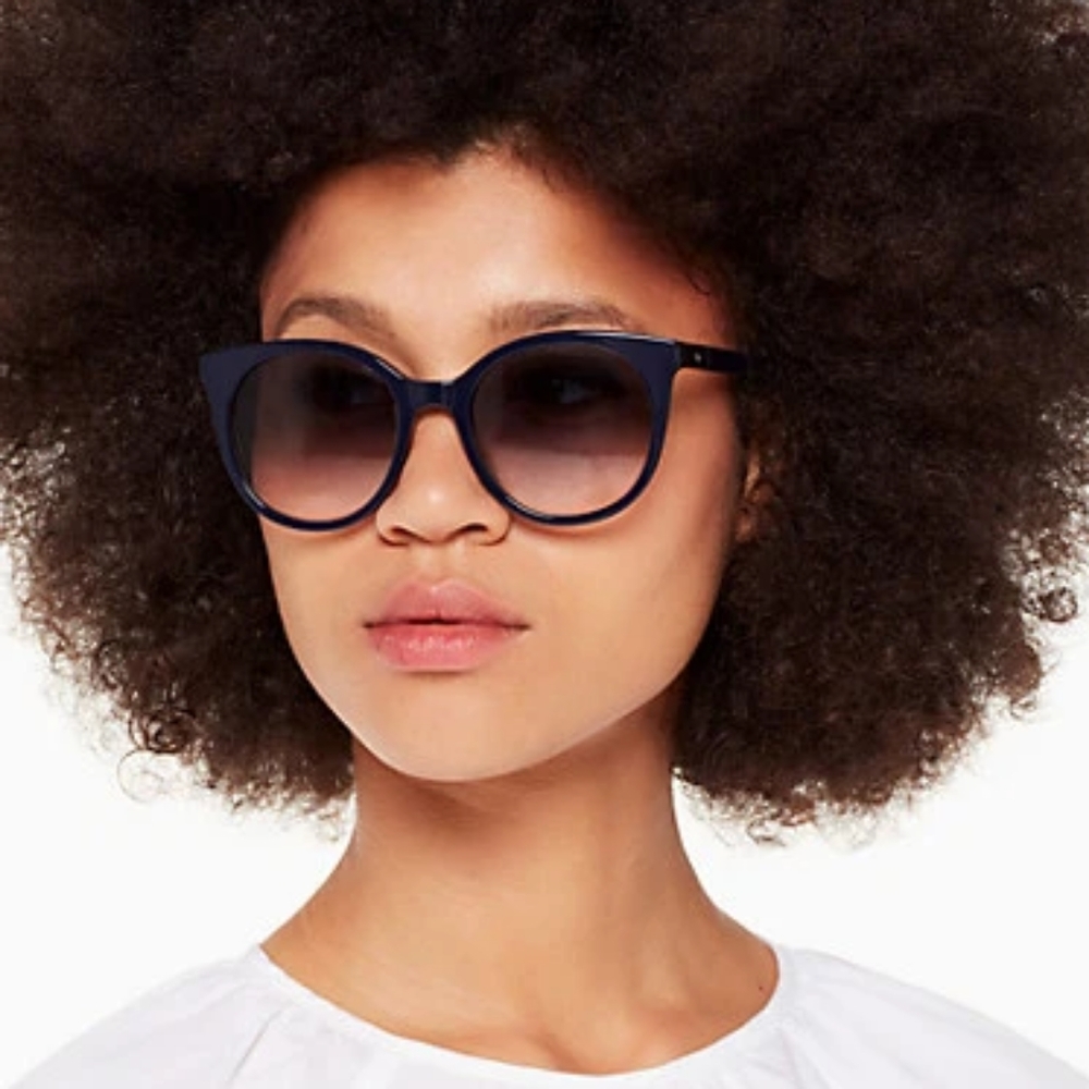 NWOT Kate Spade Hello Sunshine AKAYLA Black & Gold Sunglasses